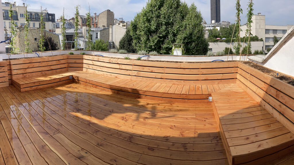 terrasse aménagée en ville