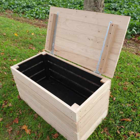 banc coffre en bois
