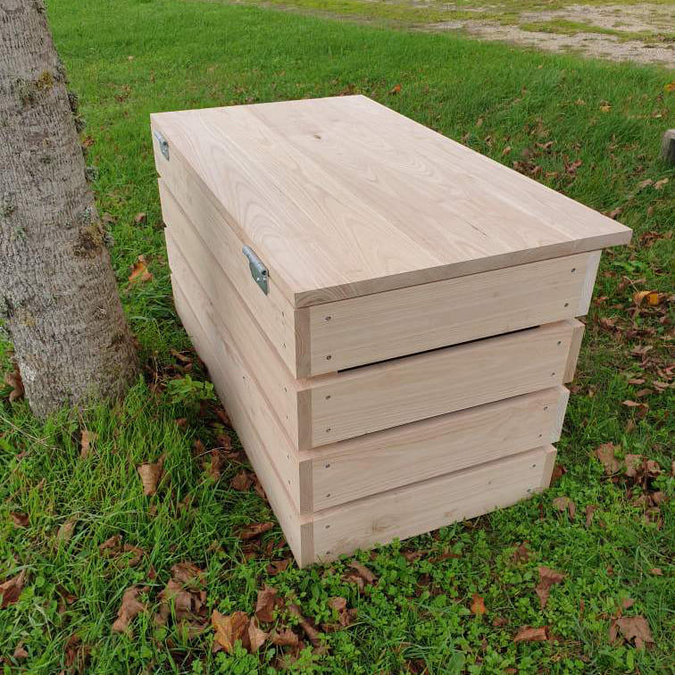 banc coffre rangement en bois